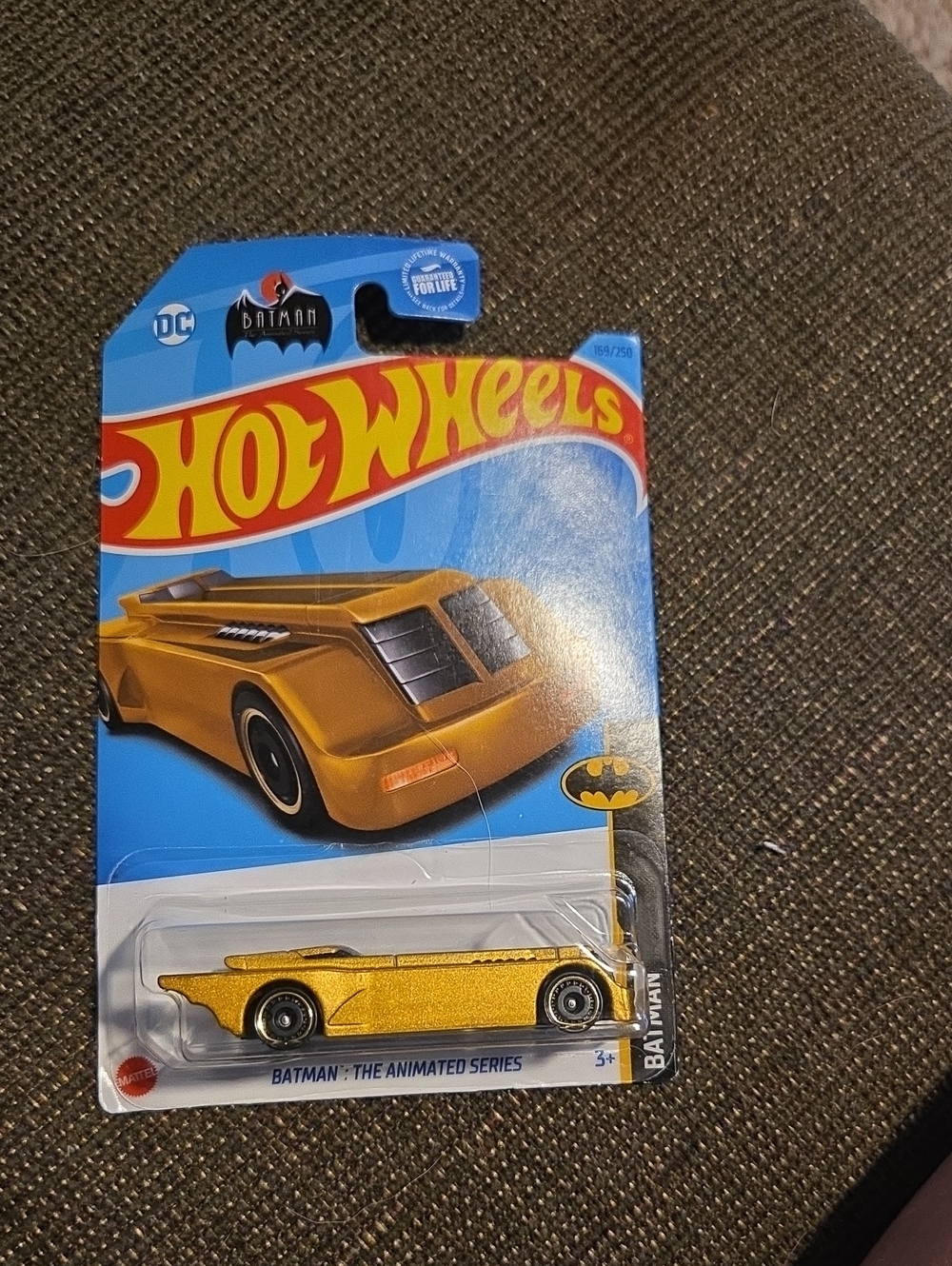 Mattel Hot Wheels Gold Batman Animated Series Car